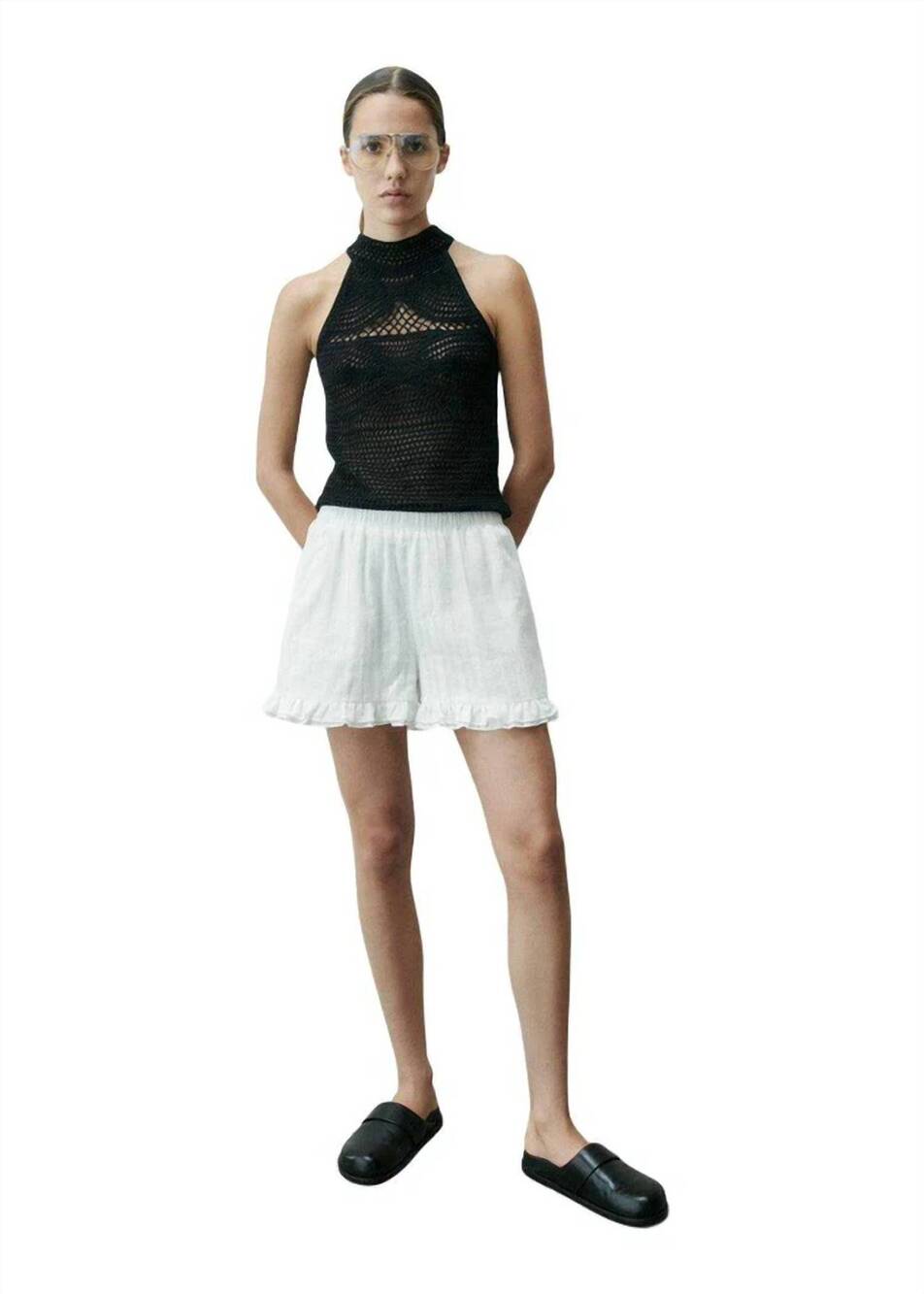 NEW THE GARMENT egypt crochet top in ecru
